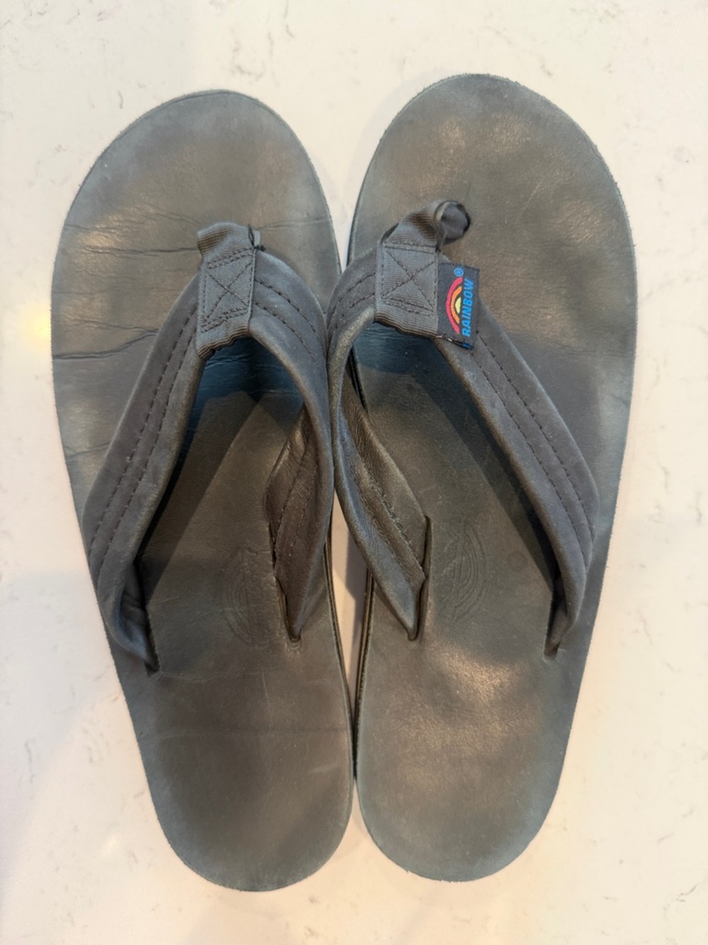 Rainbow- flip flops- DOUBLE LAYER ARCH SUPPORT WITH A 1" STRAP